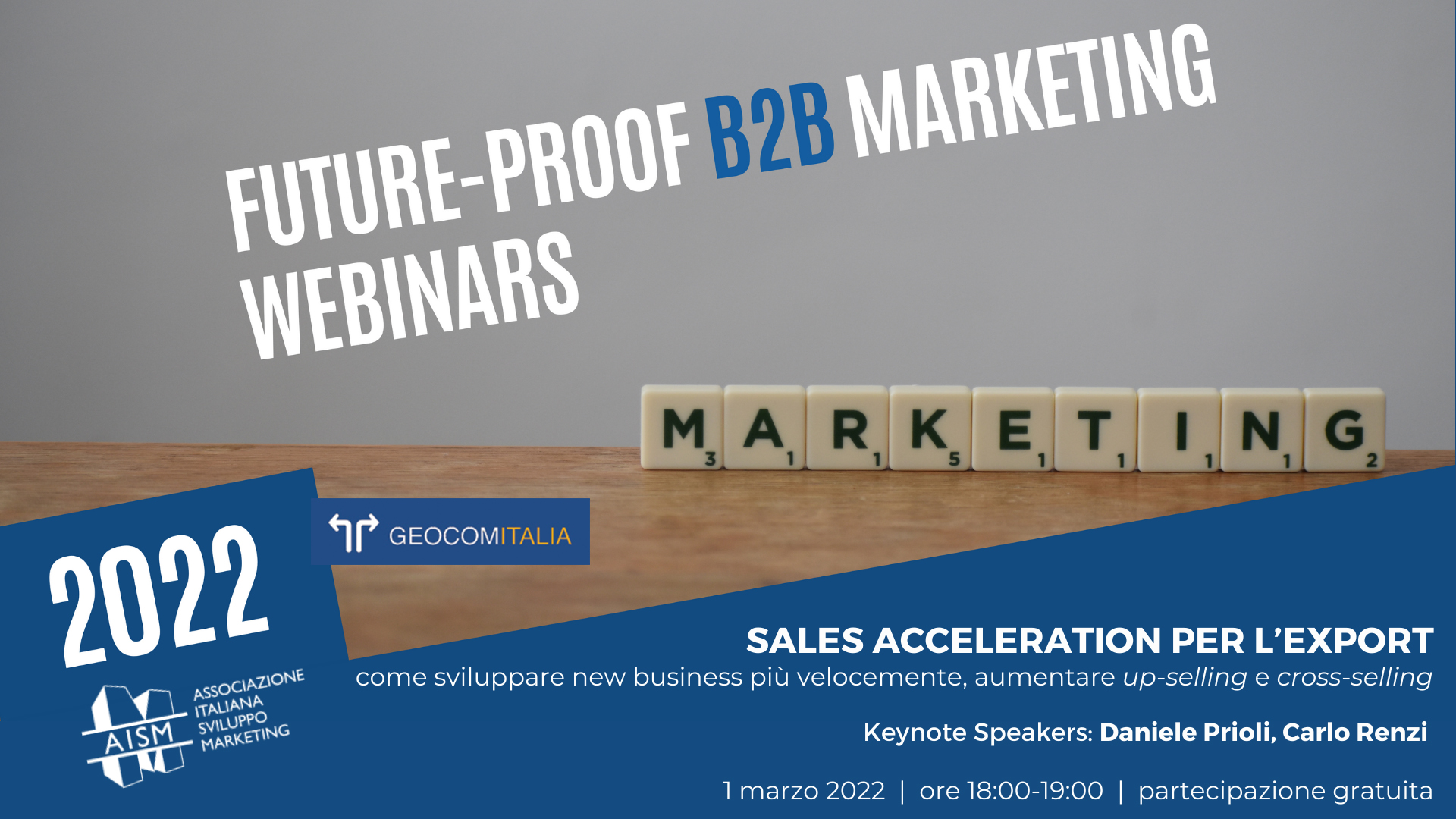 B2B SALES ACCELERATION PER L’EXPORT – Webinar 1 marzo ore 18:00-19:00